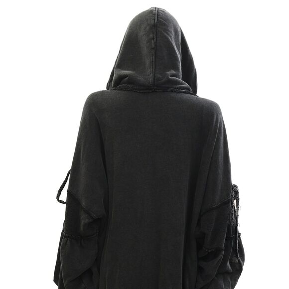 Free People Bow Girl Sweatshirt Hoodie Jacket Top Oversized Cotton XL NWD 283681 - Picture 10 of 12